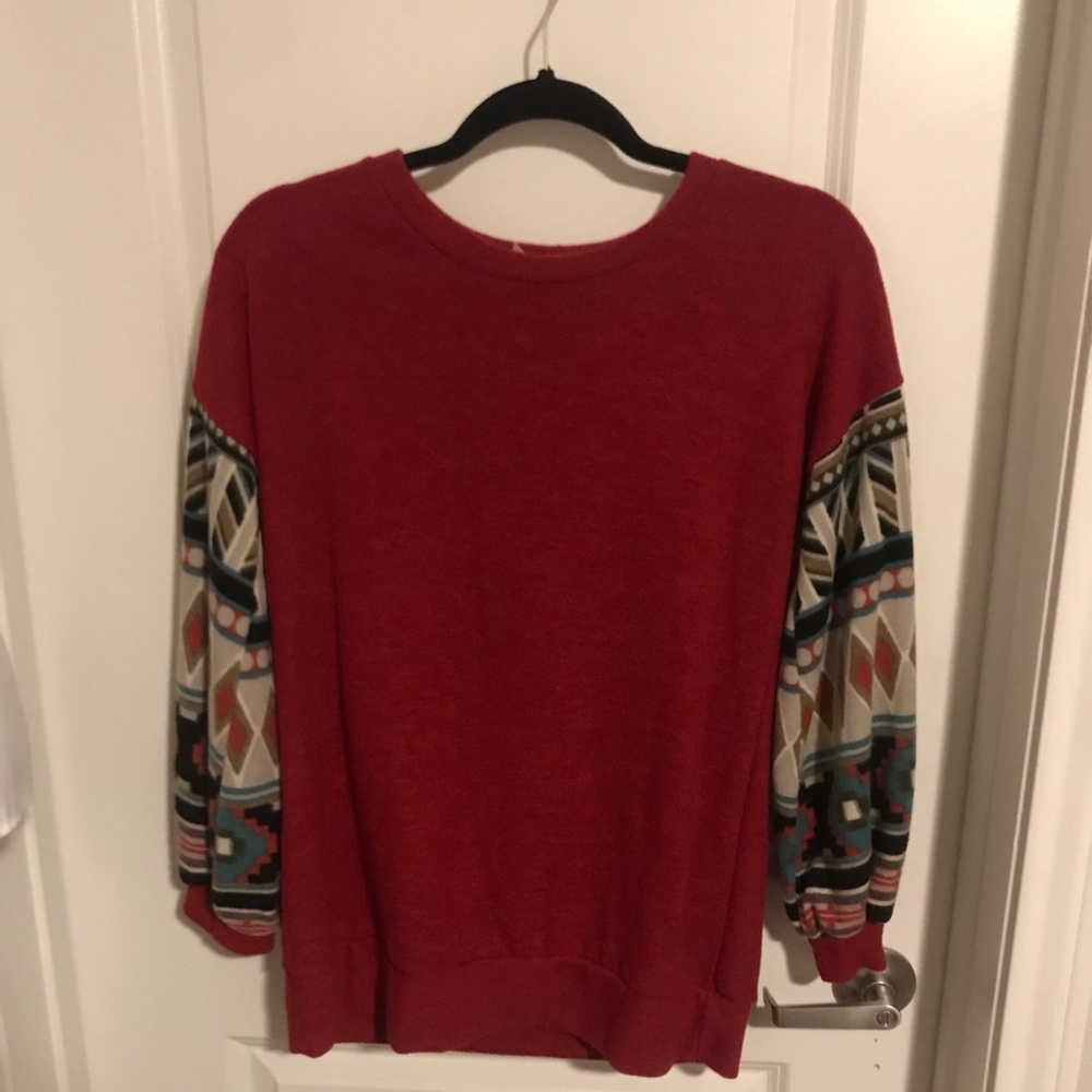 Aztec sleeve sweater